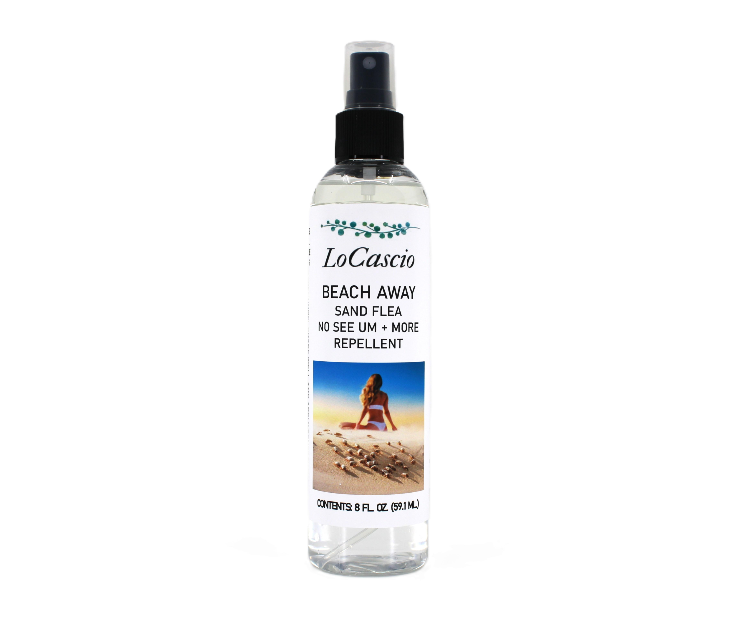 LOCASCIO Beach Away - Sand Flea, No See UM  - 8 oz. (Double the size) 100% Natural, Deet Free, Picaridin Free