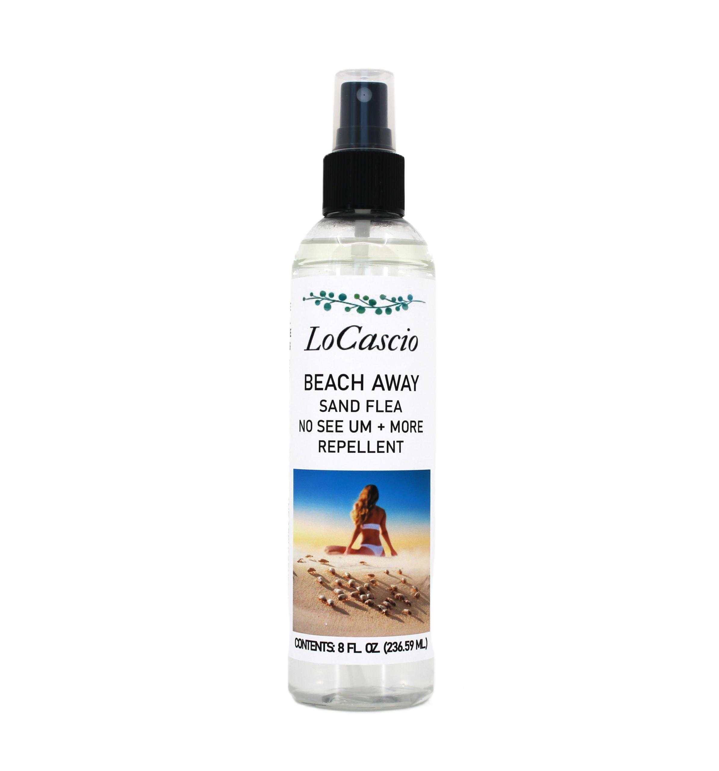 LOCASCIO Beach Away - Sand Flea, No See UM - 8 oz. (Double the size) 100% Natural, Deet Free, Picaridin Free