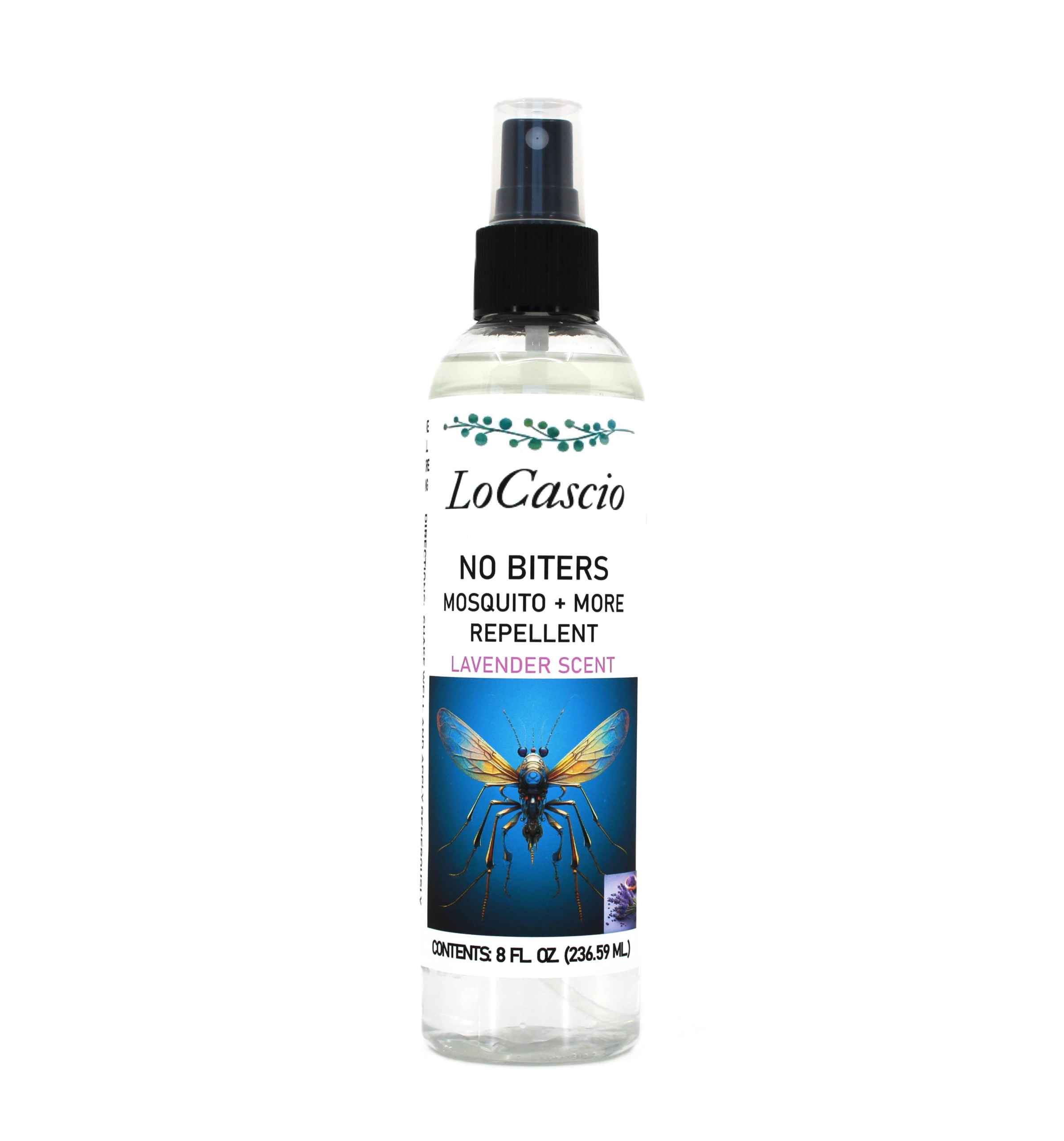 LOCASCIO-No Biters, Lavender Scent, 8 Fl Oz (Double the size)- 100% Natural, Deet Free